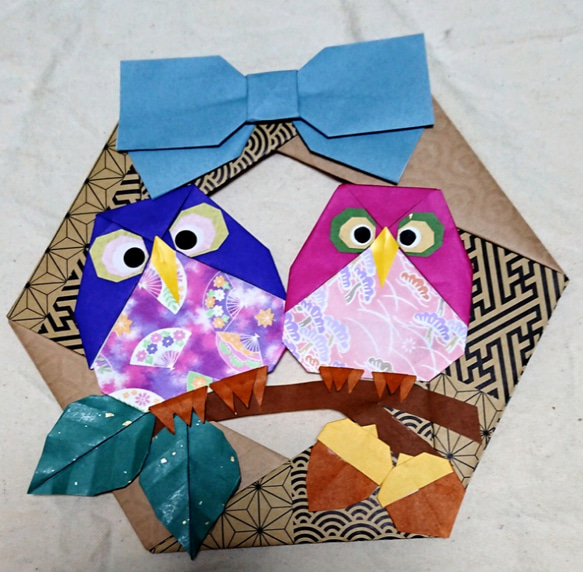 フクロウ・敬老の日・折り紙・リース【☆送料無料☆】 その他