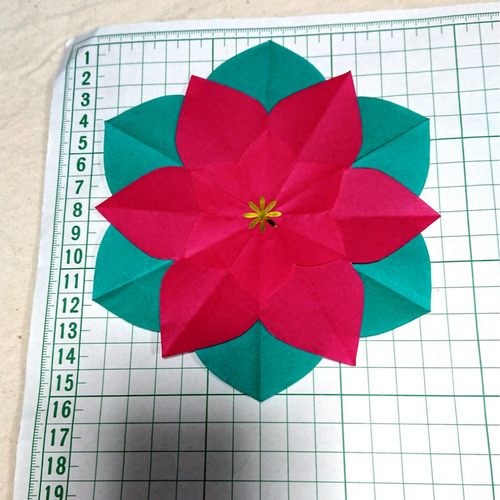 商談中につき購入不可】ポインセチア赤20枚 秋〜冬 壁面飾り 折り紙