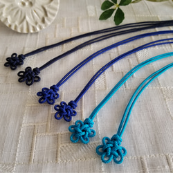 韓国伝統工芸 メドゥプ (飾り結び) 飾り紐 巾着紐 ・ 6本入り (ブルー