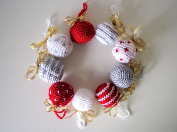 クリスマスニットオーナメントアソート クリスマスニットオーナメントアソート | pages*handmade