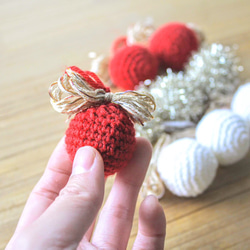 ミニなクリスマスニットオーナメント 1枚目の画像