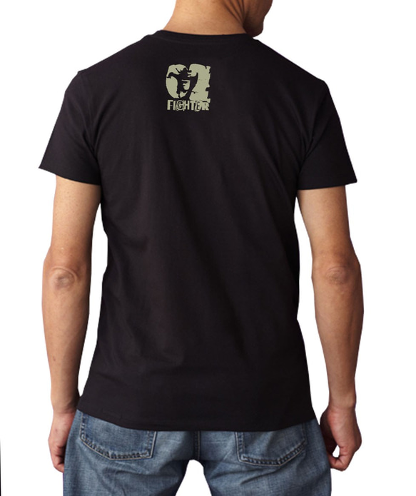 02☆FIGHETER （オツ☆ファイター）空手道半袖Tシャツ 2枚目の画像