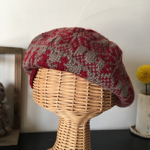 北欧トラディショナルベレー帽【ショコラルージュ】 4枚目の画像