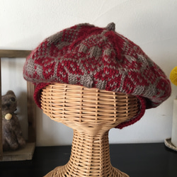 北欧トラディショナルベレー帽【ショコラルージュ】 5枚目の画像