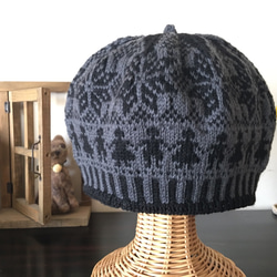 北欧トラディショナルベレー帽【グリノアール】 1枚目の画像