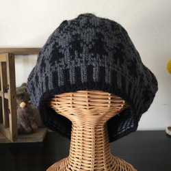 北欧トラディショナルベレー帽【グリノアール】 2枚目の画像