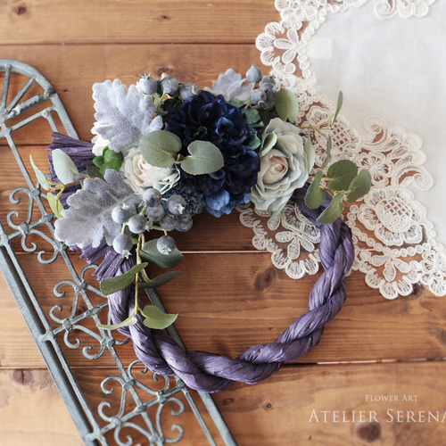 ダリアの洋風しめ縄リース ダリアの洋風しめ縄リース