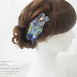Floral barrette -Bijoux blue 第1張的照片