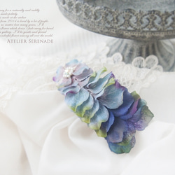 Floral barrette -Bijoux blue 第3張的照片