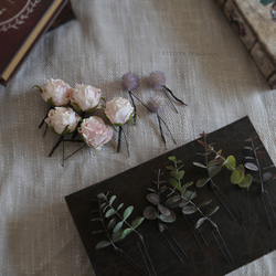 Antique Flowers Headdress - Roses & Dried lieves 3枚目の画像