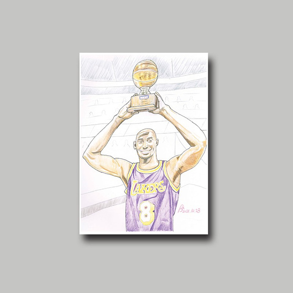 色鉛筆球星明信片_Kobe Bryant 第1張的照片