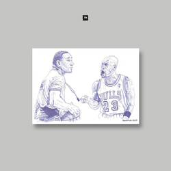 原子筆素描明信片_Michael Jordan_2 第1張的照片