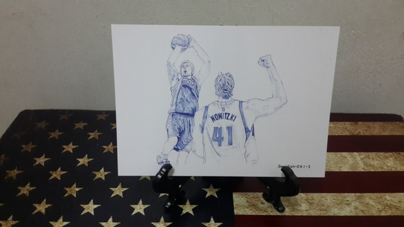 原子筆素描明信片_ Dirk Nowitzki_3 第1張的照片