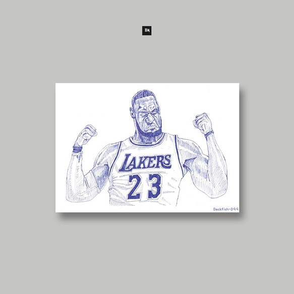 原子筆素描明信片_Lebron James 第1張的照片