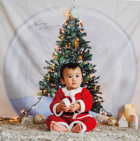 再版：スノードームマット クリスマスタペストリーに♪簡単おうちスタジオ 　　クリスマス飾り 2枚目の画像