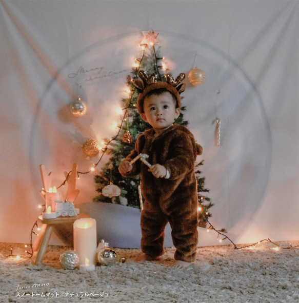 再版：スノードームマット クリスマスタペストリーに♪簡単おうちスタジオ 　　クリスマス飾り 6枚目の画像