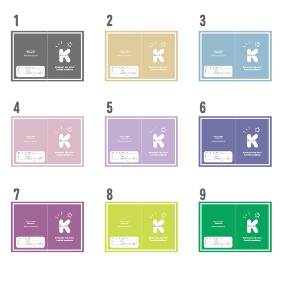 ●イニシャル母子手帳カバー  ソフトケース付 3枚目の画像