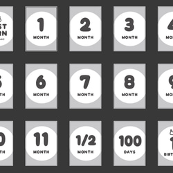 クラウンデザインの、 ちょっとシンプルな月齢カード 4color 4枚目の画像