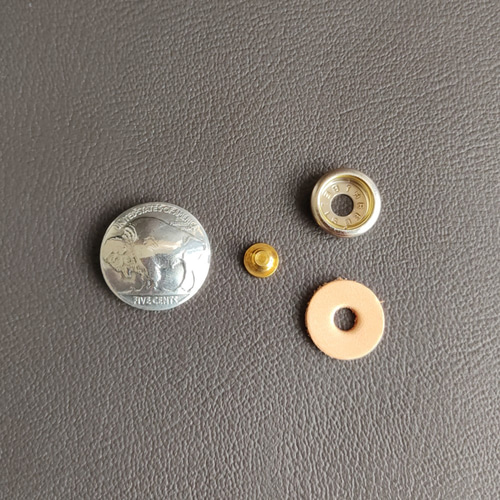 バッファロー5セントコンチョ ネジ式 Φ約21mm ジャンパーホック(大