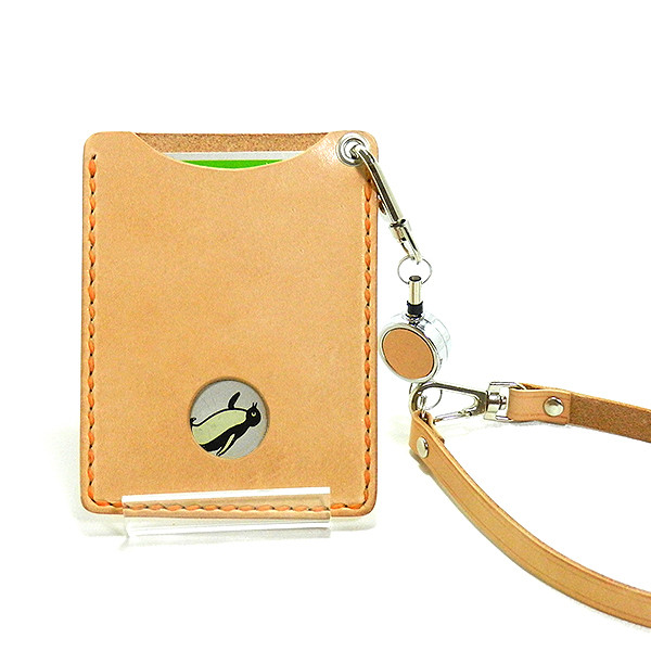 【お得セット】パスケース＆リール付ストラップ　 サドルレザー