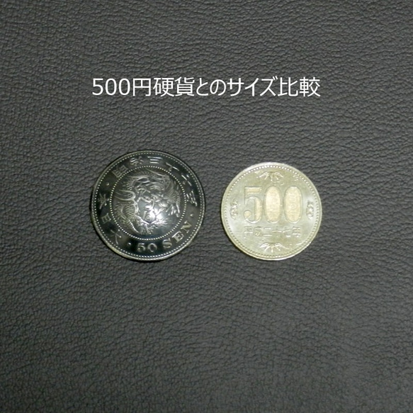 【古銭】竜50銭銀貨コンチョ（いぶし）　ネジ式　Φ約30mm　ジャンパーホック(大)対応 2枚目の画像