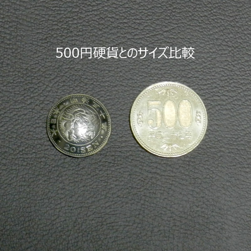 古銭】竜20銭銀貨コンチョ（いぶし） ネジ式 Φ約22mm ジャンパー