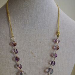 シャボン玉のようなグラデーション2wayネックレス 2枚目の画像