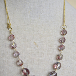 シャボン玉のようなグラデーション2wayネックレス 3枚目の画像