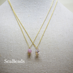 再販♪春のコーデに～桜色のネックレス 3枚目の画像