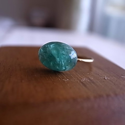 グリーンマイカ＊リング　１４kgf　指輪　 天然石　 6枚目の画像