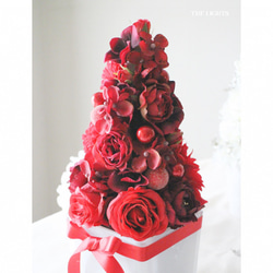 [完売しました]華やかデコレーション♡真っ赤なクリスマスフラワーツリー 5枚目の画像