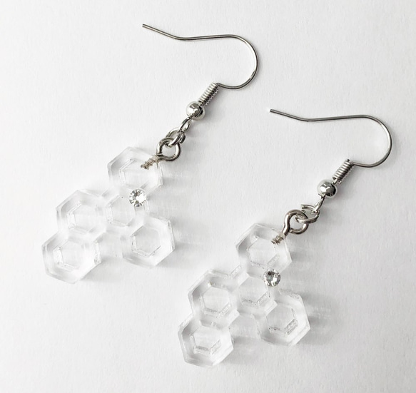 ☆Cubee☆化学式/分子式/構造式☆ピアス/イヤリング☆アクリル  