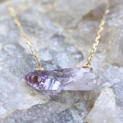 Veracruz Amethyst Rough Rock Necklace アメジストの原石ネックレス　ｗ/K10YG 3枚目の画像