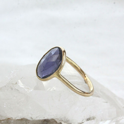 Rosecut Iolite Ring K10YG ローズカットアイオライトのリング 4枚目の画像