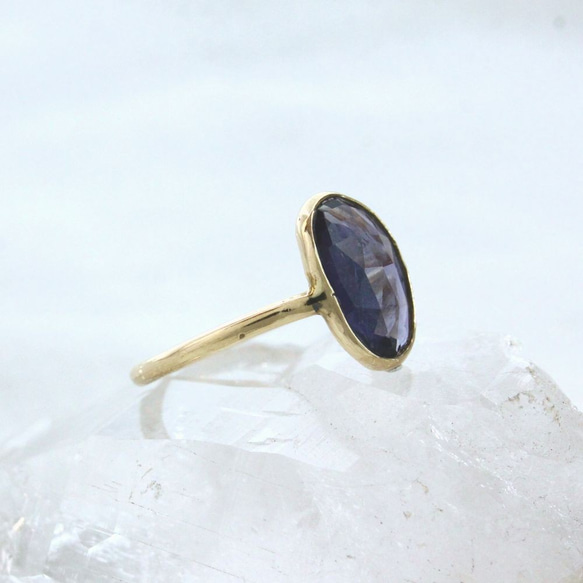 Rosecut Iolite Ring K10YG ローズカットアイオライトのリング 5枚目の画像