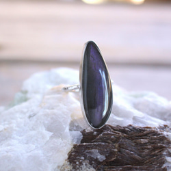 Purple Labradorite Ring SV925 パープルラブラドライトのリング 2枚目の画像