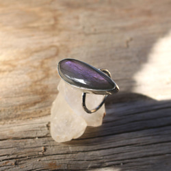 Purple Labradorite Ring SV925 パープルラブラドライトのリング 6枚目の画像
