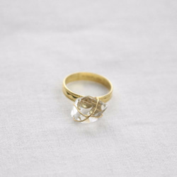 Herkimer Diamond Ring ハーキマーダイヤモンドのリング【オーダーメイド品】 2枚目の画像
