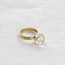 Herkimer Diamond Ring ハーキマーダイヤモンドのリング【オーダーメイド品】 3枚目の画像