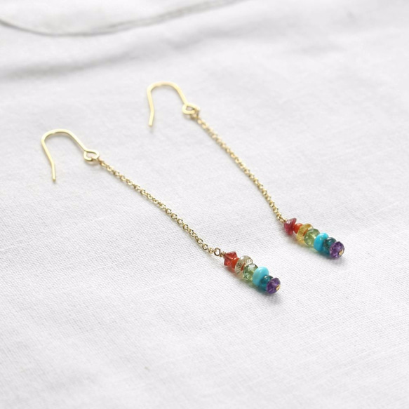 "Rainbow Gems Pierce & Earring" 2枚目の画像