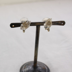 Herkimer Diamond Clip on Earrings　ハーキマーダイヤモンドのイヤリング 2枚目の画像