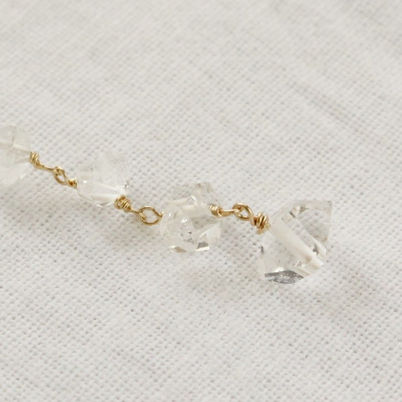 Herkimer Diamonds Five Stars earrings ハーキマーダイヤモンドの５スターピアス 5枚目の画像