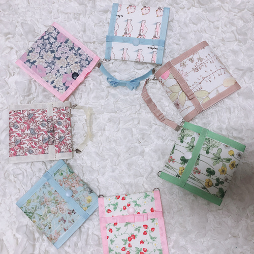 リバティ 仮置きマスクケースとフックのset マスクカバー さっつん  