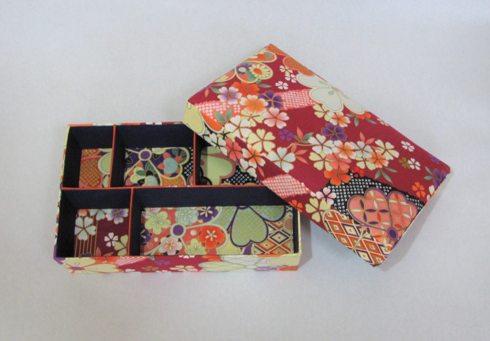 ＊在庫一掃/最終価格＊【1点のみ】大人の裁縫箱・キルトゲイト和柄×カルトナージュ仕立て・洋裁のプロ考案