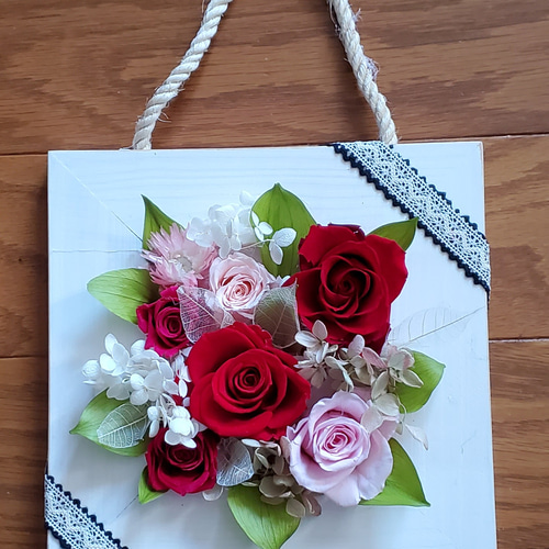 HANDMADEプリザーブドフラワー アレンジメント 母の日 壁掛け 【公式通販】