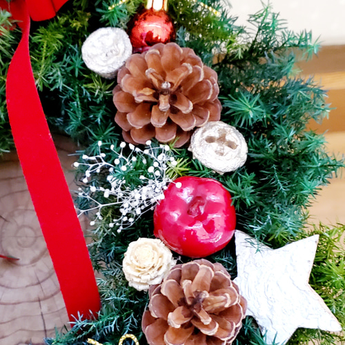 クリスマスリース　受注製作 受注制作】クリスマスリース ⓐ *↟⍋*↟ ドライフラワー kaguwa 通販