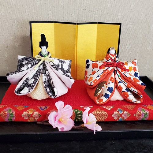 可愛いつるし雛No.161 ・ひな祭り・桃の節句・正絹つるし飾り・おひなさま