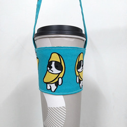 飲料杯套 環保杯套 手搖飲料袋 咖啡袋 手提袋-變裝香蕉狗 第1張的照片
