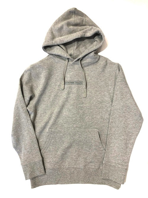 GROW RISE DESIGN　スクエアワンポイントパーカ（グレー）