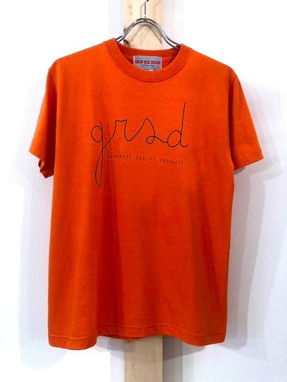 GROW RISE DESIGN　grsdロゴTシャツ（オレンジ） 1枚目の画像